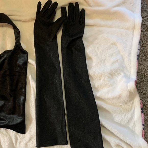 Wild Fable Black Satin Gloves and Top Set - Picture 5 of 5